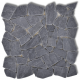 vidaXL Carreaux Mosaique en pierre Marbre Noir 0,9 m2 