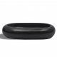 vidaXL Vasque ovale céramique Noir pour salle de bain 