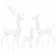 Famille de rennes de décoration Acrylique 300 LED - Couleur d'éclairage au choix 