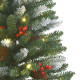 Sapins de Noël artificiels 2 pcs 100 LED 120 cm - Couleur au choix 