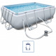 Bestway ensemble de piscine rectangulaire 282x196x84 power steel 56629 