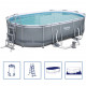 Bestway ensemble de piscine ovale power steel 488x305x107 cm 56448 