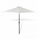 Vidaxl parasol sable blanc avec poteau en acier 3m 