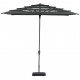 Madison parasol syros open air 280 cm gris carré pc11p014 