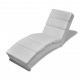 Vidaxl chaise longue cuir synthétique blanc 