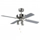 Bestron ventilateur de plafond 107 cm 50 w gris argenté dnhd42 