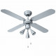 Bestron ventilateur de plafond gris argenté 102 cm 50 w dlhb42s 