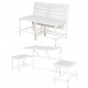Esschert design banc de jardin blanc magique  bl064 