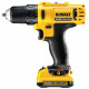 Perceuse-visseuse 10 mm 10.8v xr li-ion 2ah + lampe led et coffret - dcd710d2f 