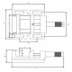 Etau perceuse en fonte spéciale ouverture 100 mm 170x154x13,5 mm - série 310 + 325 