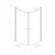 Paroi de douche quart de cercle 90 cm ép. 6 mm sérigraphie bande givrée frisco 