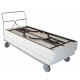 Chariot porte tables rectangulaires charge 400 kg 1800 x 800 mm ø roues 160 mm 