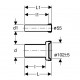 Kit de raccordement wc suspendu chromé mat avec joint torique, 18.5 cm 152.404.46.1 
