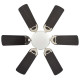 Ventilateur de plafond orné avec lumière 82 cm - Couleur au choix 