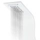 Panneau de douche aluminium 20 x 44 x 130 cm blanc 