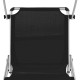 Chaise longue pliable avec auvent Aluminium et textilène - Couleur au choix 
