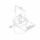 Raccord de jonction poteau-tube pour tube diam 42,4 x 2mm inox brossé aisi 316 