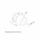 Support pour verre, fixation sur plat aisi 316 