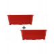 Jardinière millesia 50x18x15cm chapelu - lot de 2 - coloris au choix Rubis