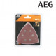 Kit 10 triangles abrasifs aeg 93x93mm pour multitool 4932430321 