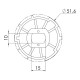 Kit adaptateur pour moteur de volet roulant filaire ø 45 mm dans tube zf ø 54 mm 