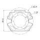 Kit adaptateur pour moteur de volet roulant radio ø 45 mm dans tube zf ø 64 mm 