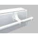 Kit sans perçage : tringle à rideaux + 2 supports + 2 embouts 180cm - Couleur au choix Blanc