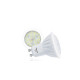 Kit spot led GU10 6 watt (eq. 60 watt) céramique - Support blanc - Couleur eclairage - Blanc neutre, Type Support - Rond orientable 92mm 