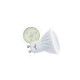 Kit spot led GU10 6 watt céramique - Supportt gris - Couleur eclairage - Blanc chaud 3000°K, Type Support - Rond orientable 92mm 