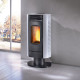 Poele a granulés arenga lp9 sur pied blanc 