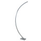 Lampadaire colton, argent satiné et polycarbonate 