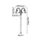 Lampadaire de jardin brun foncé nautica 2 ampoules 