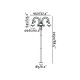 Lampadaire de jardin brun foncé nautica 3 ampoules 