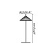 Lampadaire de jardin gris hue 1 ampoule 