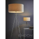 Lampadaire tri, chrome, avec abat-jour 