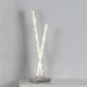 Lampe clover, en chrome et cristal 
