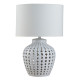 Lampe crochet, céramique, avec abat-jour 
