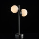 Lampe de table argentée techno   47.5 cm 