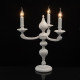 Lampe de table blanche neoclassic 3 ampoules 51 cm 