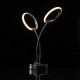 Lampe de table chromée techno 2 ampoules 34 cm 
