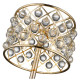 Lampe de table dorée en cristal sandbanks 3 lumières 