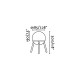 Lampe de table grise mine 1 ampoule 