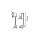Lampe de table noire lao 