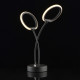Lampe de table noire techno 2 ampoules 34 cm 
