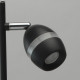 Lampe de table noire techno 2 ampoules 50 cm 