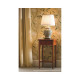 Lampe green leaves, porcelaine, sans abat-jour 