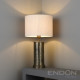 Lampe indara, bronze vieilli, avec abat-jour 