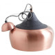 Lampe suspension en métal laqué et bois - Coloris au choix 