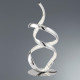 Lampe twirls, en chrome et cristal 