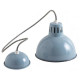 Lampe vintage suspension en métal laqué - Coloris au choix 